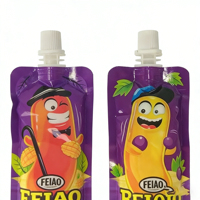 Film d'emballage en rouleau en plastique Doypack avec bec verseur pour jus de fruits et légumes pour bébés, idéal pour la vente en gros et la personnalisation