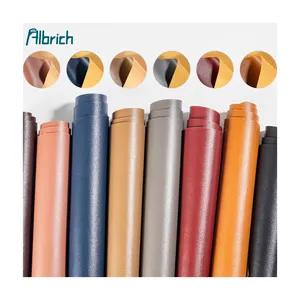 Free Sample Brush Fabric Pvc Artificial Leather For Sofa, Waterproof Abrasion-Resistant Elastic Artificial Leather