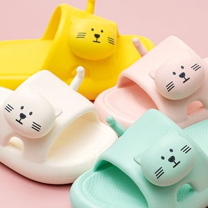 Joyeux Mario nouveau Style nouvelle conception enfants mignon pantoufles pour filles maison antidérapant salle de bain sandales bébé pied porter Stock - Product Image 3