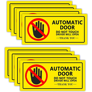 Pegatina de Advertencia para <span class=keywords><strong>Puerta</strong></span> Automática, No Toque la <span class=keywords><strong>Puerta</strong></span>, Pegatinas para Ventanas de Puertas Automáticas para Camionetas y Taxis - Product Image 1