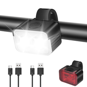 USB có thể sạc lại Loại-C đêm cưỡi bánh đỏ trắng Xe Đạp ánh sáng vuông Đuôi đèn xe đạp ánh sáng cưỡi an toàn nhấp nháy đèn - Product Image 5