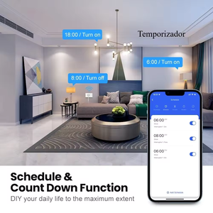 Interruptor de Luz Inteligente Wifi Tuya para Escaleras, Enchufe de Pared para México y Estados Unidos, Panel de Vidrio Inteligente, Control Remoto, Compatible con Alexa y <span class=keywords><strong>Google</strong></span> Home - Product Image 2