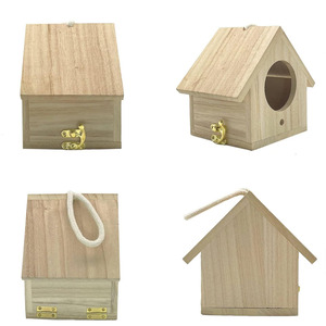 Casetta per Uccelli in Legno da Appendere per Esterni, Giardino, Patio - Nido per Robin, Pappagallini, Rondini, Passeri, Fringuelli, Tordo - Product Image 4