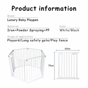 Barrière de sécurité pliable en métal hexagonal réglable Prodigy SG007 CPC pour intérieur/extérieur, parc pour bébé, avec fonction de sécurité pour animaux de compagnie - Product Image 6