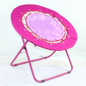 เก้าอี้พับทรงกลมผ้าอ๊อกซ์ฟอร์ดโลหะน้ำหนักเบาแข็งแรงทนทานพร้อมเชือกยางยืดสำหรับปิกนิก แคมป์ปิ้ง ชายหาด เด็กๆ ตกปลา - Product Image 3