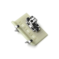 Pied presseur multi-aiguilles en plastique Téflon avec guide de bord réglable pour machines à 12/13 aiguilles, pied presseur élastique