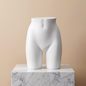 <span class=keywords><strong>Mannequin</strong></span> de vitrine en fibre de verre, demi-corps féminin, blanc, en pose de yoga debout, pour sous-vêtements - Product Image 1