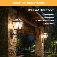 BOHONG Lampe murale LED carrée populaire et durable pour jardin paysager, en acier inoxydable/aluminium+verre, étanche IP65, 13W, garantie 5 ans