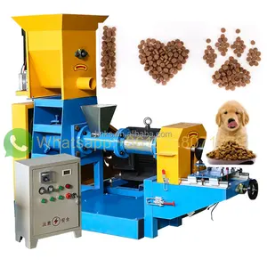 Cat Manufacture Mill Float Pellet Full Production Line Extruder Fish Feed Dog Make Pet Food Process Machine