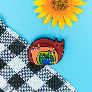 Arco Iris forma Animal Metal artesanía creativa LGBT Pin insignias solapa personalizado orgullo broche Ropa Decoración duro suave esmalte pines gato - Product Image 6