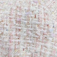 Tissu en tweed, style romantique français, multicolore, 410GSM, mélange de laine et de polyester, sur mesure pour manteau femme