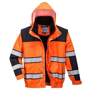 PORTWEST - C466OBRL High visibility Classic <b>orange</b>/black <b>jacket</b> - EAN 5036108189236 <b>HI</b>-<b>VIS</b> WORKWEAR - Product Image 1