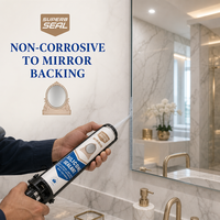 Colle silicone pour miroir décoratif de salle de bain, fixation rapide, sans décoloration, 300 ml
