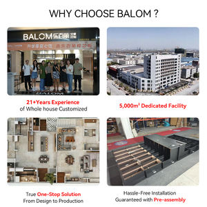 BALOM Armoires intégrées modernes personnalisées pour chambre à coucher, système d'armoire d'angle en bois de luxe, organisation de rangement - Product Image 6