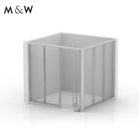 Cloison de bureau insonorisée modulaire en verre et aluminium de qualité supérieure M&W Professional pour centre de formation