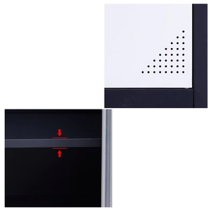 Casillero Pequeño de 2 Puertas para Niños, Metálico <span class=keywords><strong>Vintage</strong></span> con Recubrimiento en Polvo, Color Blanco, Desmontable, para Ropa de Gimnasio, con Cerradura con Llave - Product Image 5