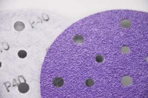 80 حصى 6 بوصة قرص الصنفرة الأرجواني متوسطة الصلابة تلميع الجسم التلقائي OEM تخصيص الصنفرة متعددة الثقوب 80 حصى 6 بوصة - Product Image 4