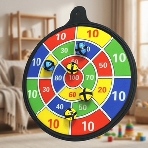 Juego de Dardos para Niños Pequeños, Juego de Dardos Seguro y Ligero, Personalizable, Lavable, Tablero de Dardos Magnético de 16 Pulgadas - Product Image 1
