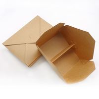 Boîte à emporter en kraft personnalisée, boîte à lunch en papier à 3 compartiments