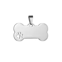 Plaque vierge en acier inoxydable pour gravure par sublimation, pour identification d'animaux de compagnie (chiens), avec nom, ID et code QR, modèle 'Bring Them Home'
