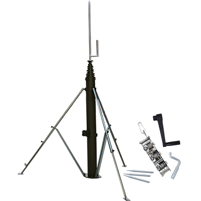 18m 20m 25m 30m 35m Telescopic Radio Antenna Mast for Hf, Vhf, Uhf and Shf Wireless Communications