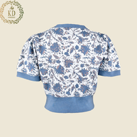 Fabricant de pulls KD, boutons en cristal personnalisés, fil métallique Lurex, pull jacquard pour femmes
