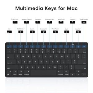 Teclado Inalámbrico Ultra Delgado OEM ODM para Mac, Tamaño Compacto con Conexión Bluetooth Estable - Product Image 6