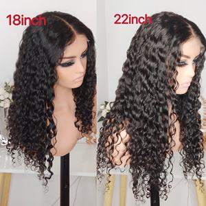 200% densité cheveux longs perruque cambodgienne lâche vague profonde cheveux bouclés perruques vierge cheveux humains avant de lacet perruque 13*4 13*6 HD dentelle suisse - Product Image 2