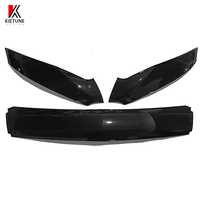 W907 3PCS Nouveau déflecteur de capot avant de voiture de haute qualité, protection de capot noir brillant en ABS pour Mercedes-Benz Sprinter 2018-2023