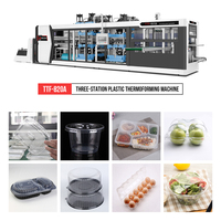 Mesin Thermoforming Otomatis 3 Stasiun untuk Wadah Makanan Cepat Saji PET/PP/PVC/PS yang Dapat Digunakan di Microwave, Baki Telur, Produktivitas Tinggi