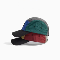 Vente en gros de casquettes de course personnalisées à 5 panneaux casquette de camp chapeau de course en polyester recyclé 5 panneaux chapeau de course