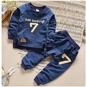 Finalz baby boys casual autumn designer 3 years number pattern long sleeve kids clothing sets for boys