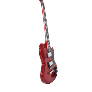 <span class=keywords><strong>Chitarra</strong></span> Elettrica Tipo SG con Corpo in Mogano Rosso, Nero e Bianco, Tastiera in Palissandro, Prodotta in Cina - Product Image 3