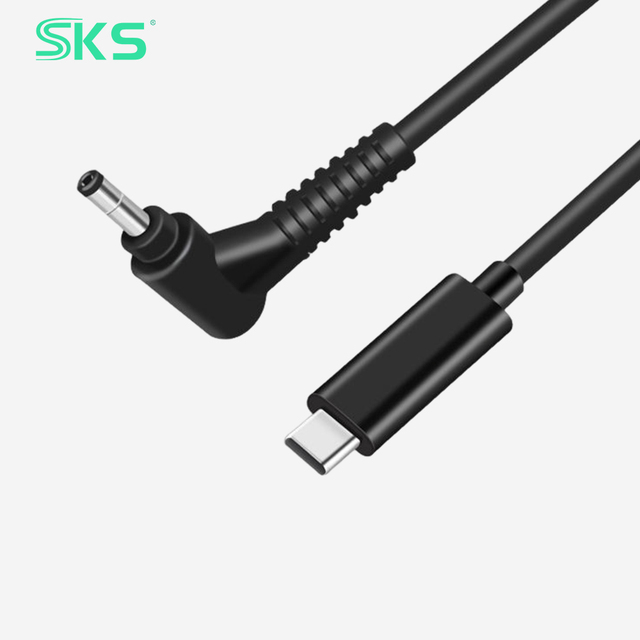 USB C Male to DC 5521 90 Elbow Injection Molding PD Power Cable for Laptop Monitor Router Camera