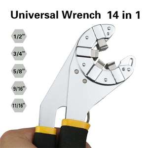 Adjustable 6 In/8 Carbon Steel Industrial Grade <b>Spanner</b> Wrench Multifunctional Universal Hexagon Hand <b>Tool</b> for Car Repair OEM - Product Image 4
