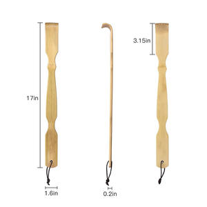 Rascadores de madera de bambú natural 100% hechos a mano con masajeador corporal para hombres y mujeres con mango largo - Product Image 5