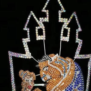 Belleza <span class=keywords><strong>bestia</strong></span> tema <span class=keywords><strong>corona</strong></span> Tiara princesa desfile <span class=keywords><strong>corona</strong></span> <span class=keywords><strong>de</strong></span> diamantes <span class=keywords><strong>de</strong></span> imitación - Product Image 3