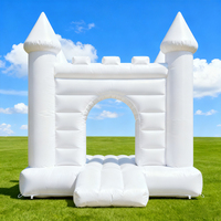 Château gonflable de saut de maison gonflable commerciale de luxe blanche d'intérieur de videur avec le ventilateur pour des adultes et des enfants