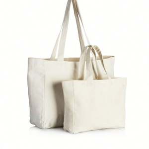 Heavy Duty Deluxe <b>Mini</b> Organic Pocket <b>Tote</b> <b>Bag</b>, Cotton Canvas Shoulder <b>Bag</b> - Product Image 1