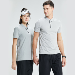 Polo <span class=keywords><strong>de</strong></span> <span class=keywords><strong>golf</strong></span> pour homme JAC22 DK8066 à séchage rapide, couleur unie, respirant, col rabattu, manches courtes - Product Image 5