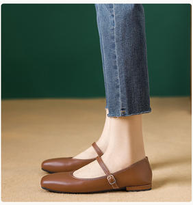 Xuanhui nuove <span class=keywords><strong>scarpe</strong></span> da ballo all'aperto da donna British <span class=keywords><strong>scarpe</strong></span> pieghevoli <span class=keywords><strong>tacco</strong></span> piatto décolleté da donna - Product Image 5