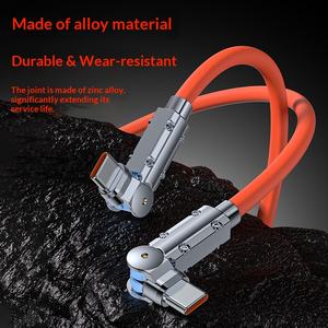 Câble de données en silicone à charge rapide Type-C et connecteurs pour Oppo, charge deux-en-un - Product Image 2