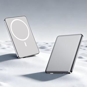 พาวเวอร์แบงค์แม่เหล็กไร้สายขนาดบางพิเศษ 5000mAh ดีไซน์โค้ง 8.2 มม. พร้อมการชาร์จ 15W และที่ชาร์จนาฬิกา 2W - Product Image 5