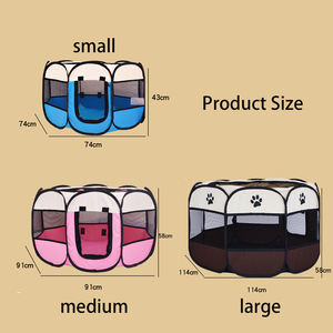 ZMaker Oktagonal Oxford Penutup Dilepas Portabel Lipat Pet <span class=keywords><strong>Playpen</strong></span> untuk Anjing dan Kucing Pagar Tenda - Product Image 4