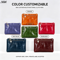 Dompet Kulit Wanita XISHANG, Anti RFID, Dompet Pendek, Banyak Slot Kartu, Tas Genggam Kompak, Kasual & Bisnis