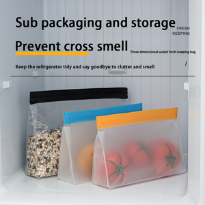 Bolsa de almacenamiento congelado para cocina, bolsa con cierre de grado alimenticio EVA, bolsa transparente sellable para verduras y alimentos, personalizable. - Product Image 2