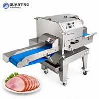 Trancheuse à viande industrielle automatique à haute efficacité en acier inoxydable pour l'usine de transformation de la viande 500 kg/h