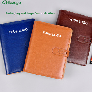 All'ingrosso A5 cartonato in pelle 100 fogli personalizzabili Logo Clip magnetica per regali ufficio stampa personale - Product Image 5