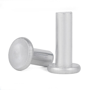 Rivets en aluminium à tête plate, rivets pleins, rivets à sertir manuels GB109, vis à tête plate, M2 M2.5 M3 M4 M5 M6 M8 - Product Image 1