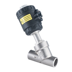 304 Stainless Steel Pneumatic Angle Seat Valve 3/4 In High Temperature Gas Steam Control With PTFE <b>Seal</b> Compression Air Inlet - Product Image 4